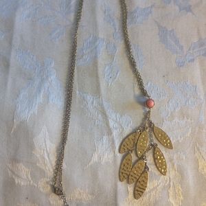 Vintage Fish Pendants Dangle Gold Tone Necklace Costume Jewelry 34" Chain